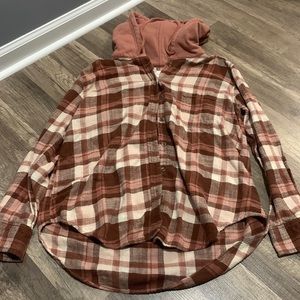 Amercian eagle button down hoodie